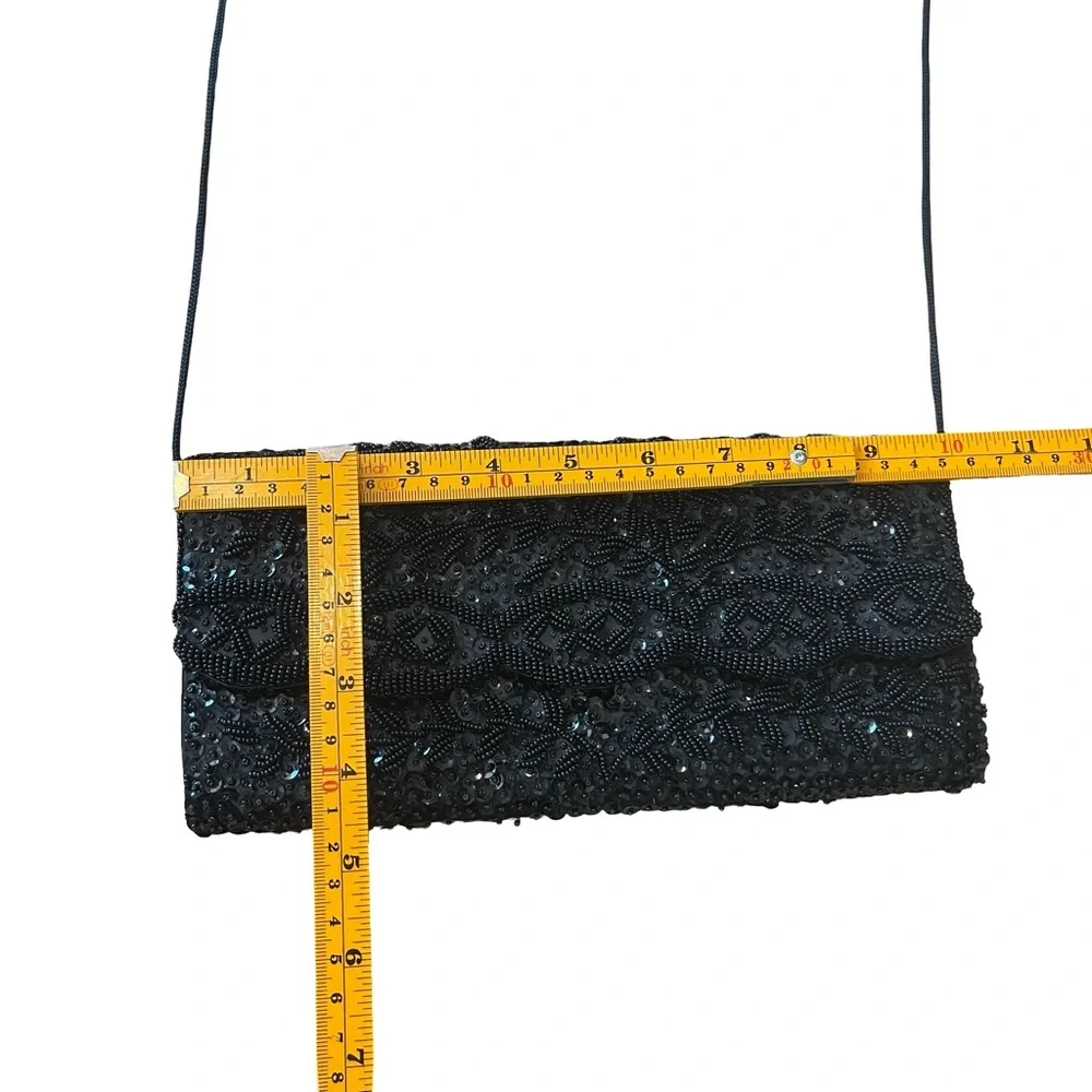 Vintage Beaded Clutch Crossbody Purse